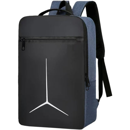 Classic Geometric Print Laptop Backpack Durable Waterproof Rucksack, Spacious Storage for Businessmen Students Everyday Use