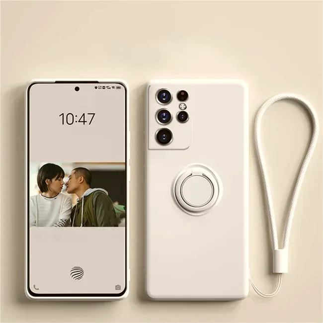 Silicone Ring Holder Kickstand Case for Samsung Galaxy