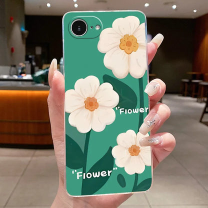 For iPhone 16e Case Clear Luxury Fashion Butterfly Flowers Soft TPU Silicone Jelly Back Cover for Apple iPhone 16e Phone Case