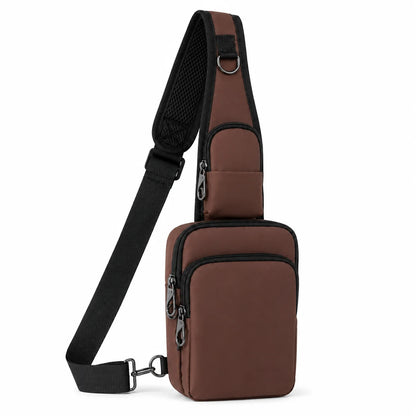 Fashionable Casual RFID Anti-Theft Sling Bag for Men's, Street Sports Chest Bag Simple Lightweight Shoulder Bag for Commuting