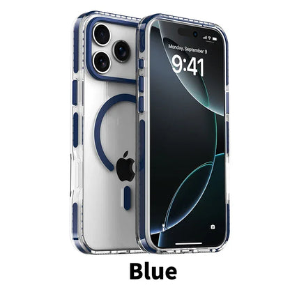 MagSafe Clear Case with PE Striped Border for iPhone