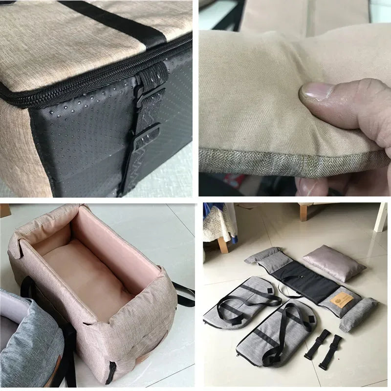 Dog Car Seat Bed Car Central Dog Car Seat Bed Portable Dog Carrier for Small Dogs Cats Safety Travel Bag Dog Accessories - Urbizia