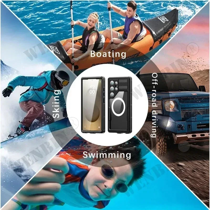 Case For Samsung Galaxy S26 S25 Ultra S24 S23 Plus IP68 Waterproof 360 Magsafe Cover Capa Fundas
