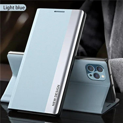 Flip Leather Bracket Case for Samsung Galaxy