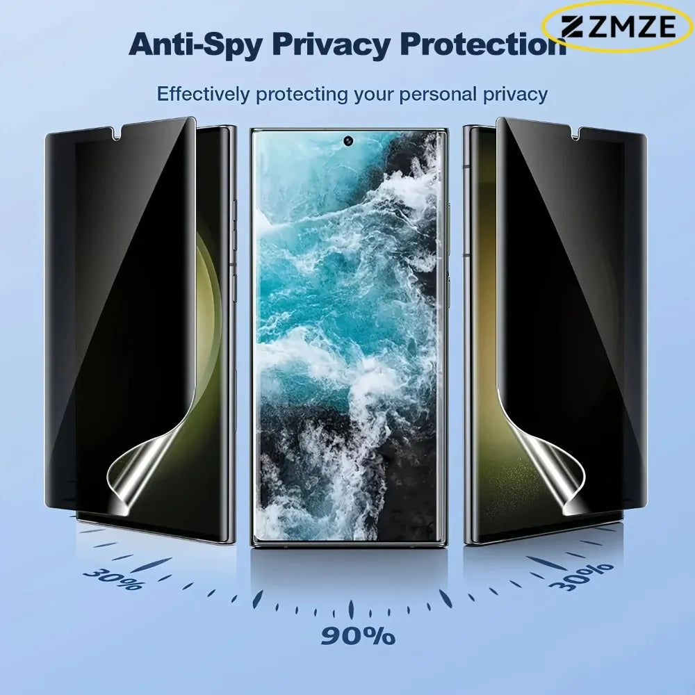 4Pcs Privacy Hydrogel Film for Samsung Galaxy S26 S25 S24 S23 S21 S22 Ultra Plus Edge FE Screen Protector Anti-Scratch Anti-Spy