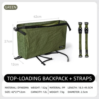Ultralight Dyneema Backpack Top Lid Waterproof Expansion Pouch Multifunctional External Storage Bag Hiking & Mountaineering