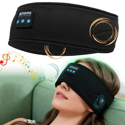 Wireless Bluetooth Music Eye Mask Sports Headband Anti-noise Headphones Talk Running Yoga Music Headwear Wireless Sleep Headphon - Urbizia