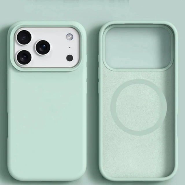 For iPhone 18 17 Pro Max 16 Plus Luxury Magsafe Magnetic Liquid Silicone Frame Phone Case For iPhone 15 14 13 Protective Cover