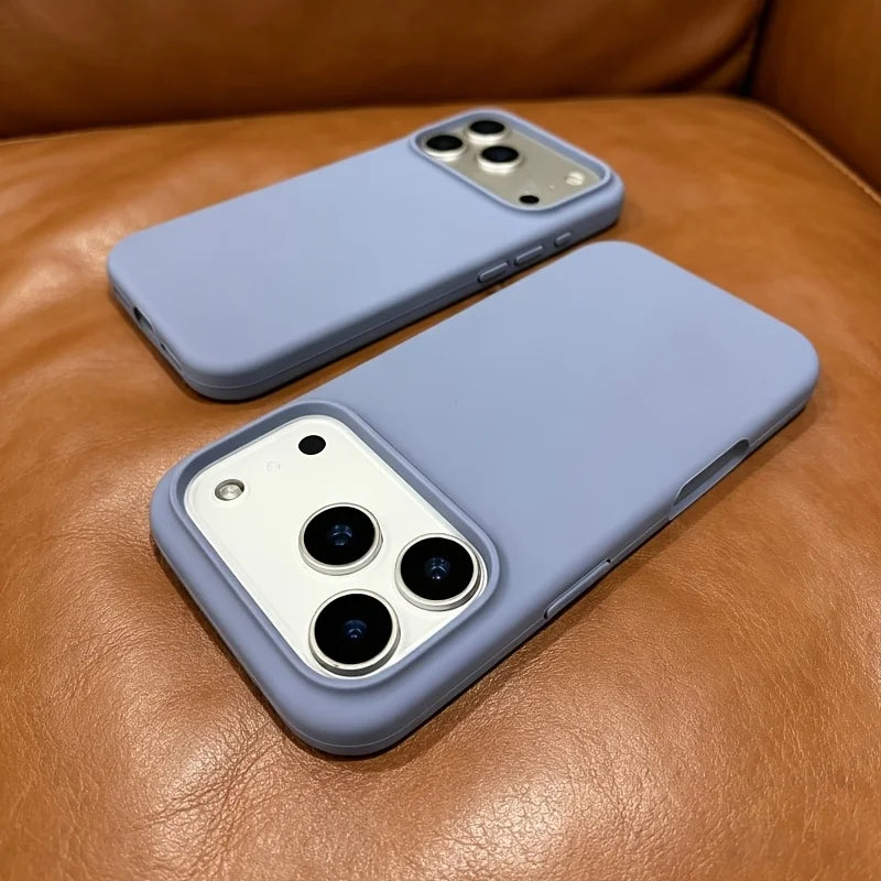 Simple Liquid Silicone Phone Case For iPhone 18 Pro Max 17 16 13 15 14 12 Pro Max Cases With Box Soft Fashion Shockproof Cover