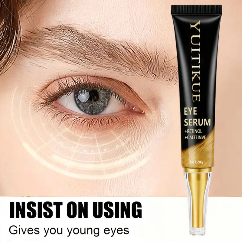 YUITIKUE Caffeine Eye Cream 20g - Fast-Acting Firming & Lifting, Energizes Eye Area, Day & Night Use, Reduces Puffiness