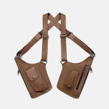 Men'S Retro Strap Underarm Bag Multifunctional Outdoor Backpack Cycling Hiking Phone Bag Holiday Gift for Boyfriend Father