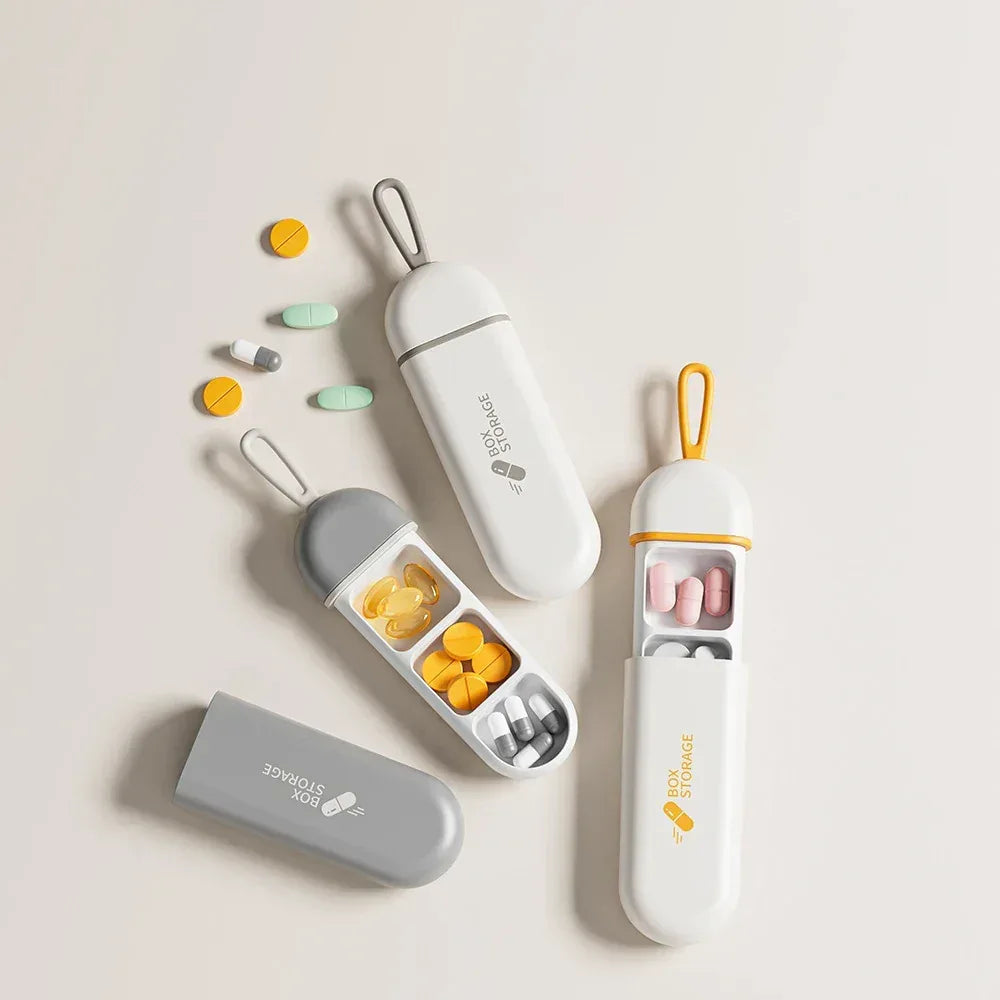 Portable 3-Compartment Medicine Pill Box – Travel-Friendly - Urbizia