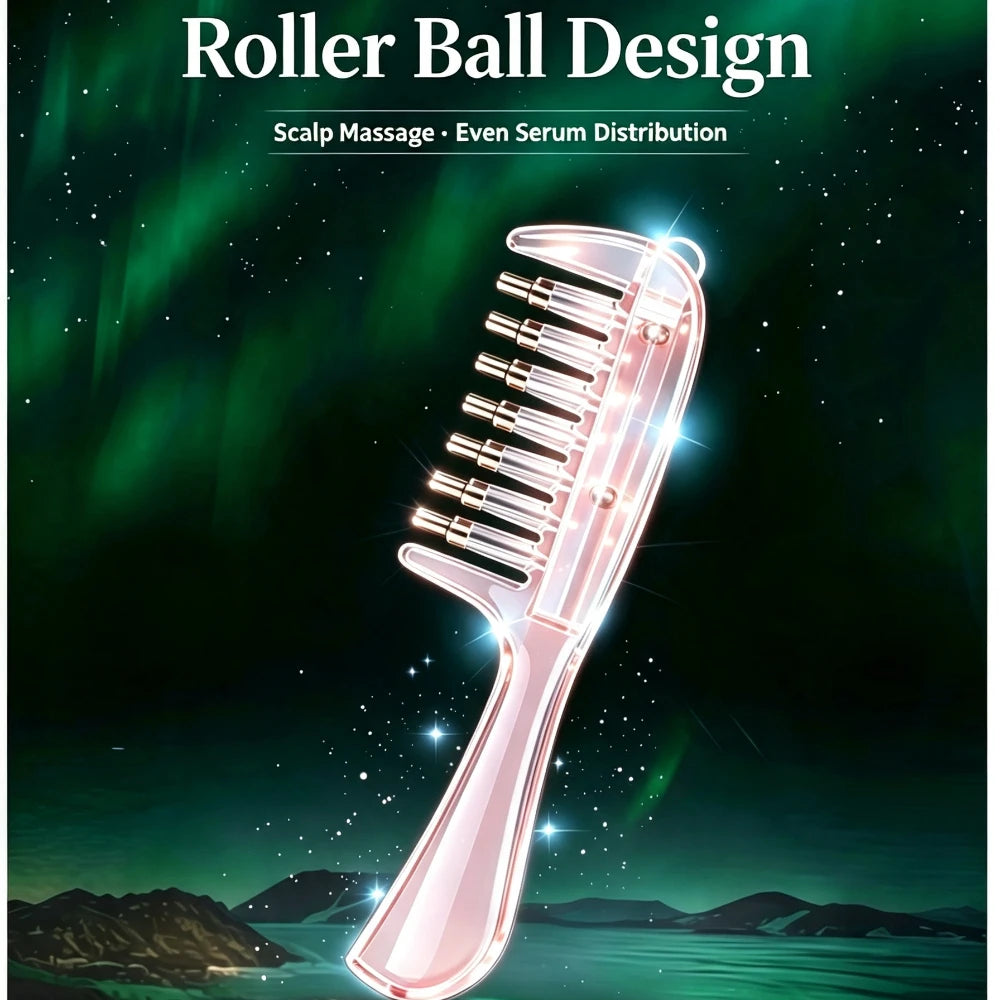 Portable Transparent Hair Root Comb Liquid Guide Applicator Scalp Massage Comb Hair Oil Serum Brush Anti-Leak Hair Care Tool