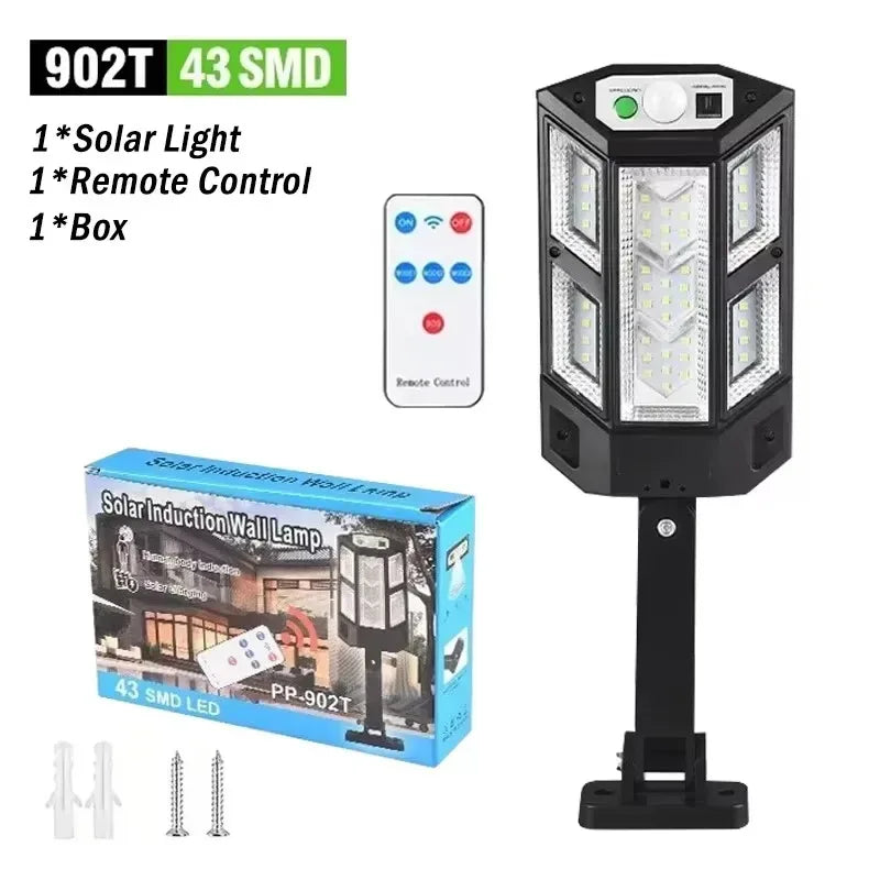 Newest Solar LED Light 300000LM Outdoor Solar Lamp Of Motion Sensor 4 Mode Waterproof IP65 Solar Garden Light Street Yard Lanter - Urbizia