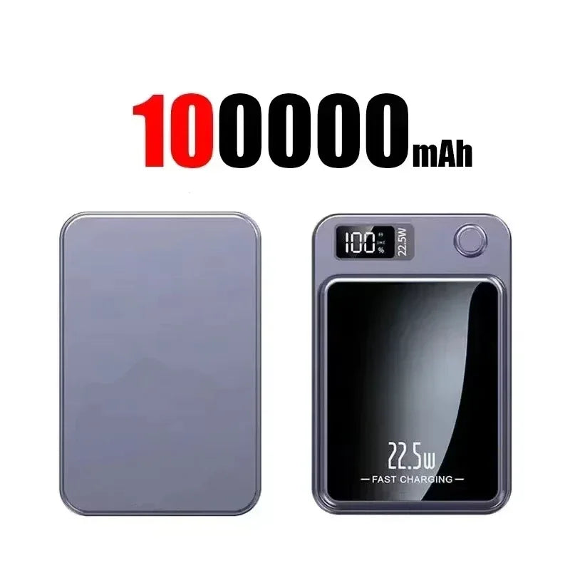 VIVO 500000mAh Magnetic Power Bank PD22.5W Wireless Fast Charging Large Capacity External Battery For iPhone Huawei Samsung