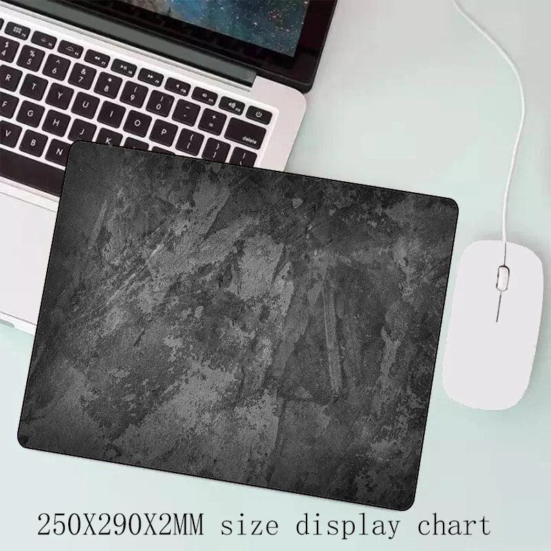 Gray mouse pad Large/Small overlocked mousepad xxl desktop keyboard table pad gray series game desk mat computer accessories - Urbizia