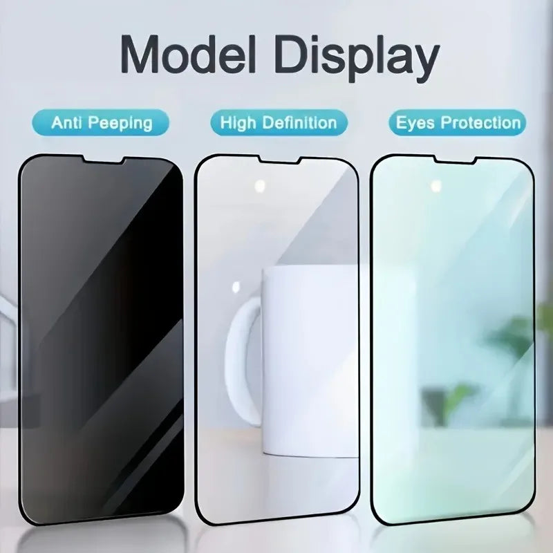 9D Anti-Spy Privacy Tempered Glass 6-Pack iPhone