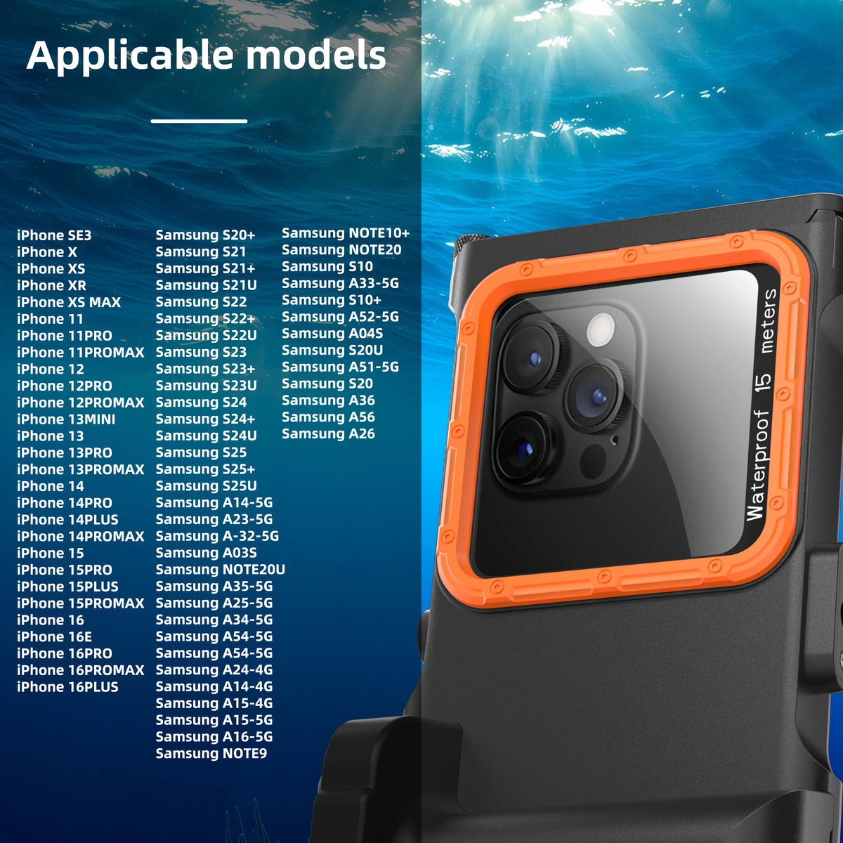 Shellbox Newly Upgraded Third-Generation Diving Bluetooth Remote Photography Is Suitable 6.9-Inch Waterproof Diving Phone Cases