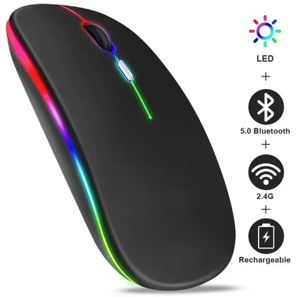 Wireless RGB Rechargeable Bluetooth Gaming Mouse – Ergonomic 3600DPI - Urbizia
