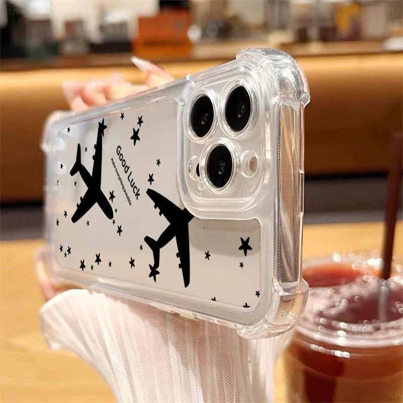 Transparent Travel Map TPU Case for iPhone Series