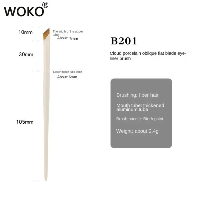 Ultra Thin Angled Eyeliner Brush Precision Detail Makeup Brush