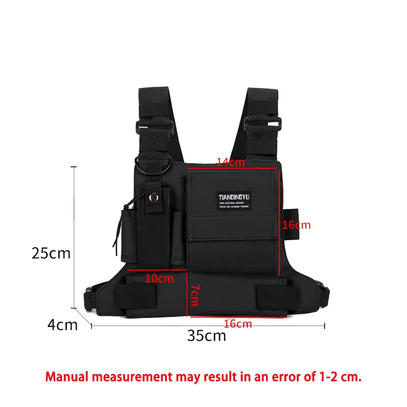 Outdoor Cycling Bag Lightweight Running Vest Backpacks Unisex Hiking Marathon Chest Rig Bag Storage Pocket Men Sports Chest Pack