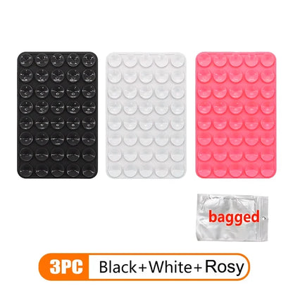 Silicone Double-Sided Suction Cup Phone Case Mount, Phone Grip with Suction Power, Hands-Free Phone Holder for Selfies and Video