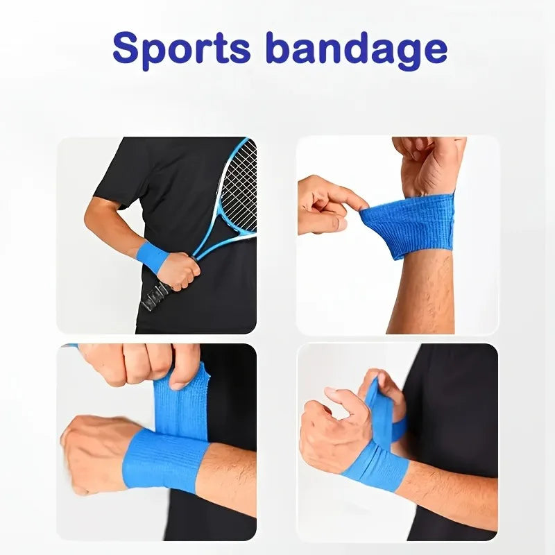 10pcs 2.5/5/10cm Non-Woven Universal Fit for Sports Elastic Foot Support Joint Protection Self-Adhesive Athletic Tape Bandage