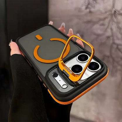 Anti-Slip Magnetic Bracket Phone Case | Compatible with iPhone 18,17,16,15,14,13,12,11/Pro/Pro Max/Air/Plus and Galaxy S22,S23,S24,S25,S26 Ultra/FE/Plus Series | All-in-One Design with Wireless Charging + Shockproof + Built-i