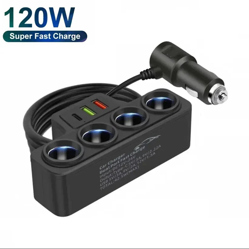 3-in-1 USB Car Charger Adapter - Urbizia