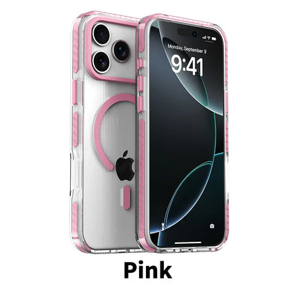 MagSafe Clear Case with PE Striped Border for iPhone