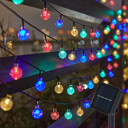 2024 Solar Crystal Globe String Lights
