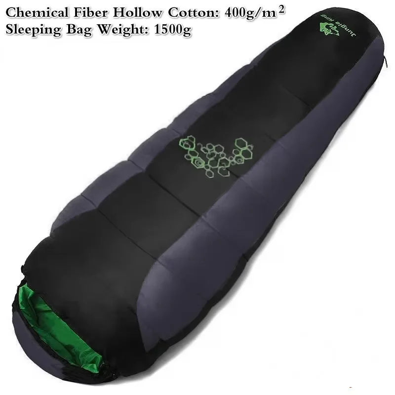 Jungle King CY0901 Thickening Fill Four Holes Cotton Sleeping Bags Fit for Winter Thermal 4 Kinds of Thickness Camping Travel