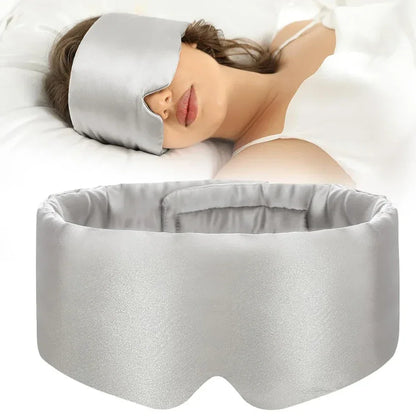 Mulberry Silk Sleeping Mask Eyepatch Blocking Light Eyemask Eyeshade Soft Padded Slaapmasker Travel Sleeping Aid for Sleep Patch
