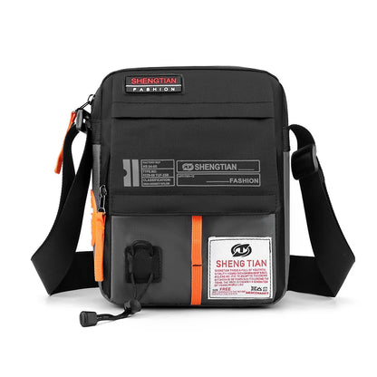 Waterproof Oxford Sling Bag Men Anti-Theft Crossbody Messenger Multi-Pocket Phone Pouch Daily Commute Travel Small Zipper Should