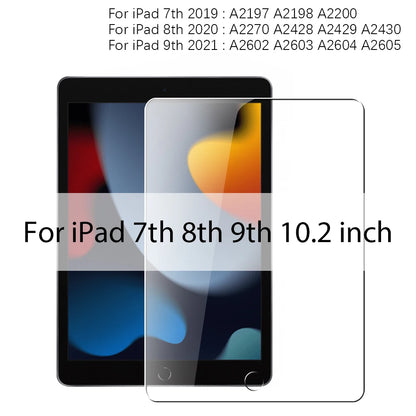 Tempered Glass For iPad 10th 9th Generation A16 Pro 12.9 11 13 2025 Screen Protector For ipad Air 4 5 Mini 6 7 7th 8th 10.2 Film