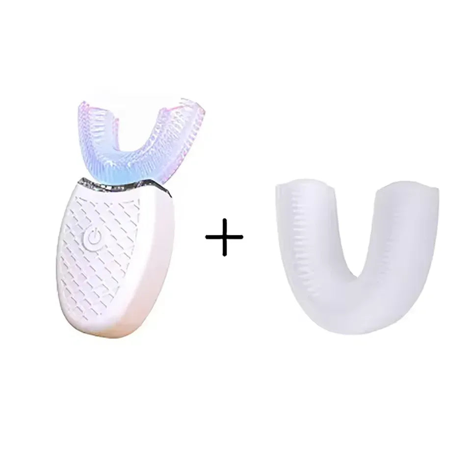 Intelligent U-Type Toothbrush 360 Degrees Sonic Electric Automatic with USB Charge Waterproof Silicon Head for Oral Care - Urbizia