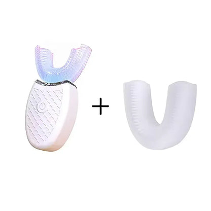 Intelligent U-Type Toothbrush 360 Degrees Sonic Electric Automatic with USB Charge Waterproof Silicon Head for Oral Care - Urbizia