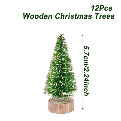 Artificial Mini Wooden Christmas Tree – Tabletop Ornament