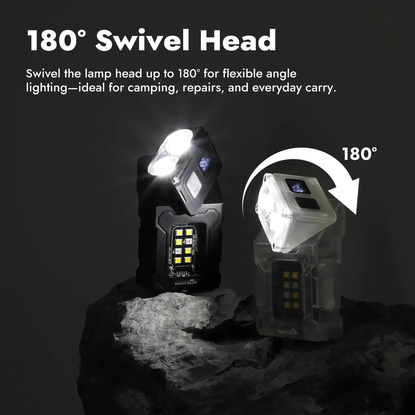 Mini USB Rechargeable LED Flashlight Magnetic Work Light Portable Super Bright COB Torch for Camping Outdoor Emergency Use - Urbizia