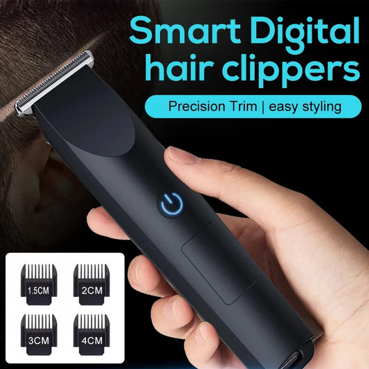 USB Rechargeable Electric Hair & Beard Trimmer – Adjustable Cutter Head