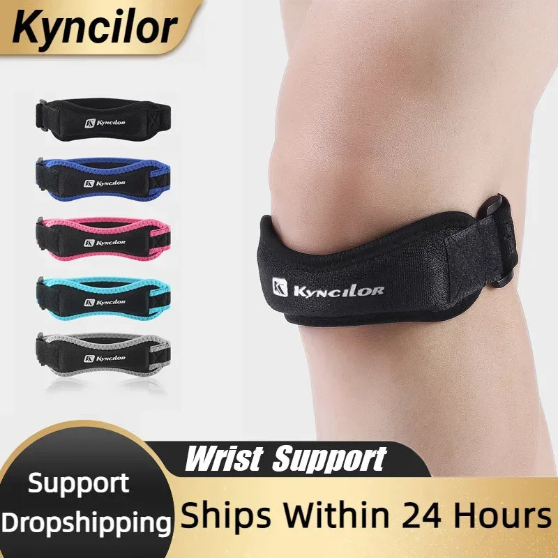 1 Piece Knee Patellar Tendon Knee Support Strape Brace Adjustable Shock Absorption Compression Knee Pad Sleeve for Basketball - Urbizia