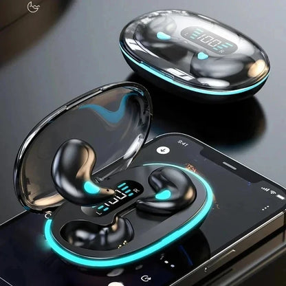 X55 Earphone Stereo Hidden Headsets with Mic HD Call Waterproof Sleeping Earbuds Wireless Mini Headphones TWS Bluetooth