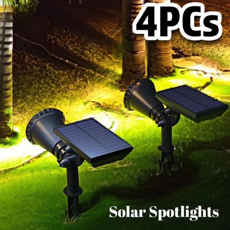 Solar Spotlight Outdoor Waterproof Spotlight with Adjustable Brightness Suitable for Garden Backyard Lane Courtyard Decoration