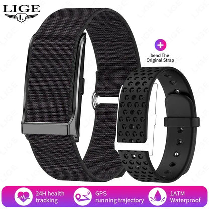 LIGE No Screen Smart Watch Men's Sports Outdoors Fitness Heart Rate Monitor 1ATM Waterproof New Smartwatch For Andrio IOS 2025 - Urbizia