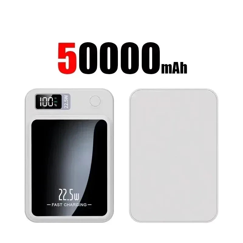 VIVO 500000mAh Magnetic Power Bank PD22.5W Wireless Fast Charging Large Capacity External Battery For iPhone Huawei Samsung