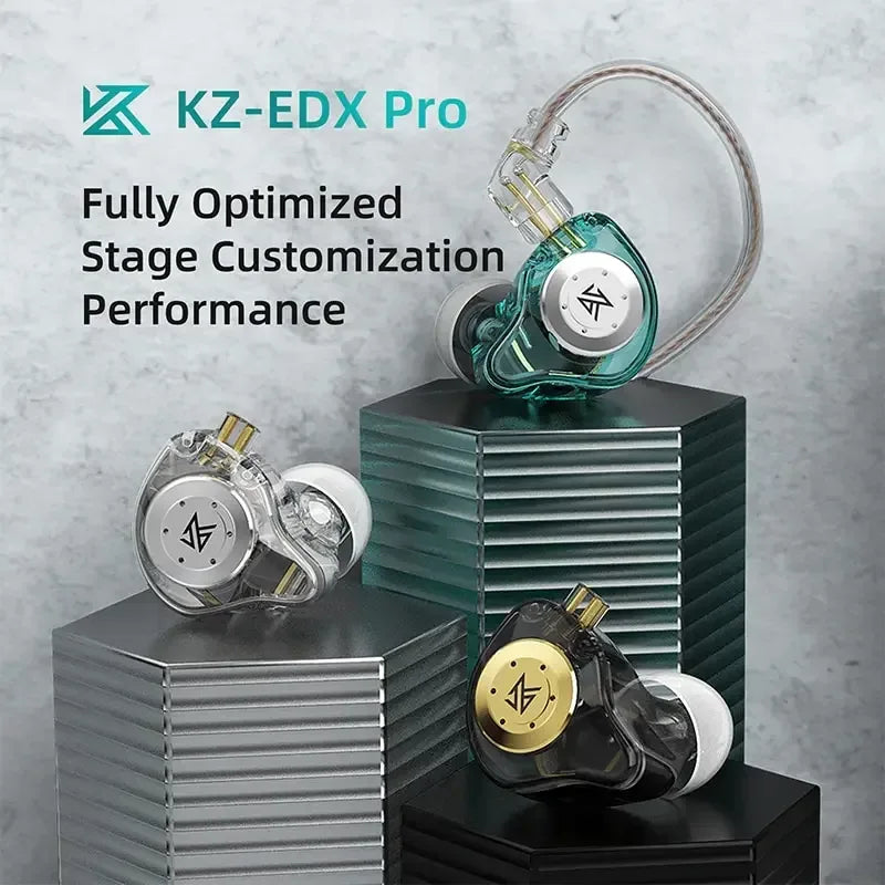 KZ EDX PRO Dynamic Earphones HIFI Bass Earbuds In Ear Monitor Sport Noise Cancelling Headset - Urbizia