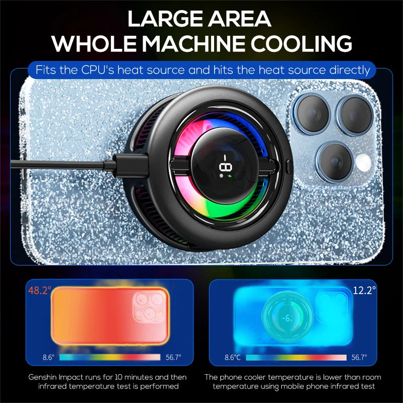 MEMO CX19 Magnetic Wireless Charger with Phone Cooling Fan 15W