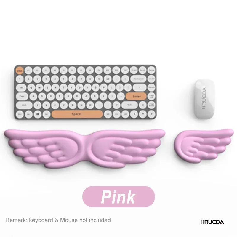 Mechanical Keyboard, Mouse, Wrist Rest, Computer Keyboard, Laptop, Angel Wing, Memory Foam, Mouse Pad Wrist Support - Urbizia