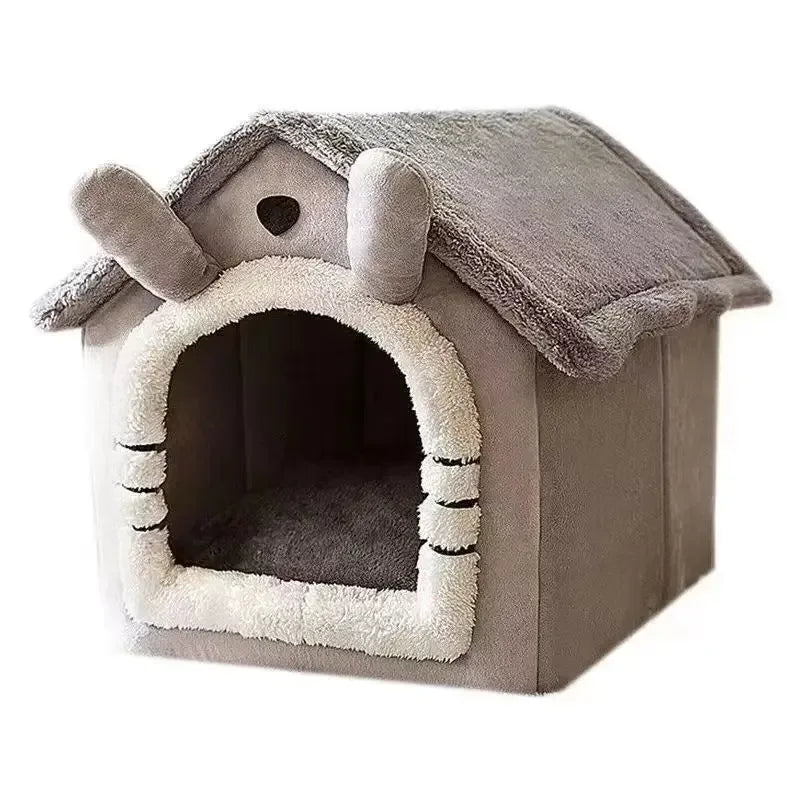 Indoor Warm Dog House Soft Pet Bed Tent House Dog Kennel Cat Bed Removable and Washable Cushion Suitable Four Season Universal - Urbizia